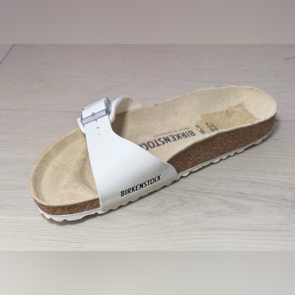 Birkenstock Madrid Birko-Flor White Sandals Size 38/ 7.5 - Picture 6 of 7